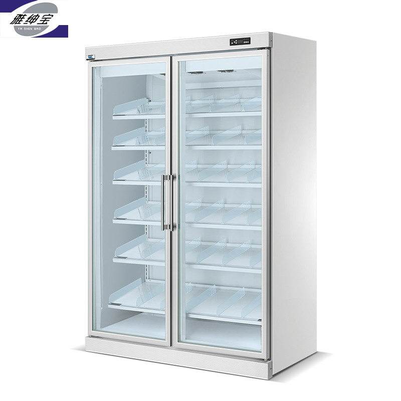 Arsenbo Antiwear Double Door Glass Fridge , Electric Supermarket Display Fridges